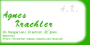 agnes krachler business card